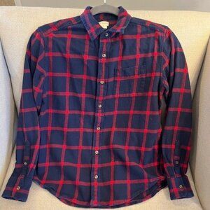 J.Crew Crewcuts Button Down Flannel Plaid Shirt - Boys - Size 14